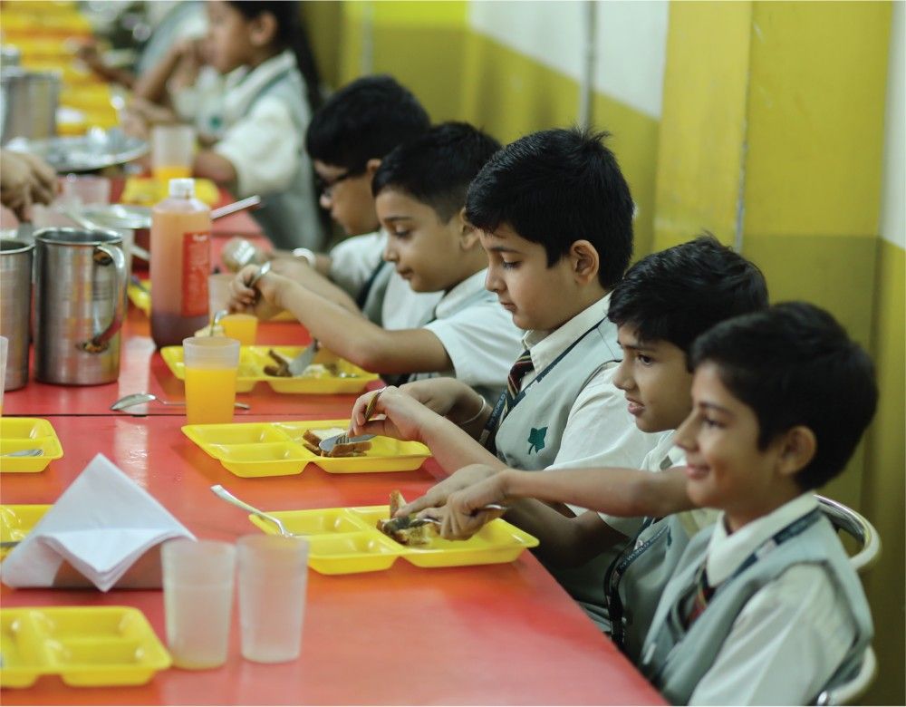 Dining Hall Table at Ivy World School, Jalandhar